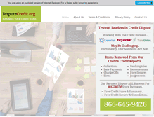 Tablet Screenshot of disputecredit.org